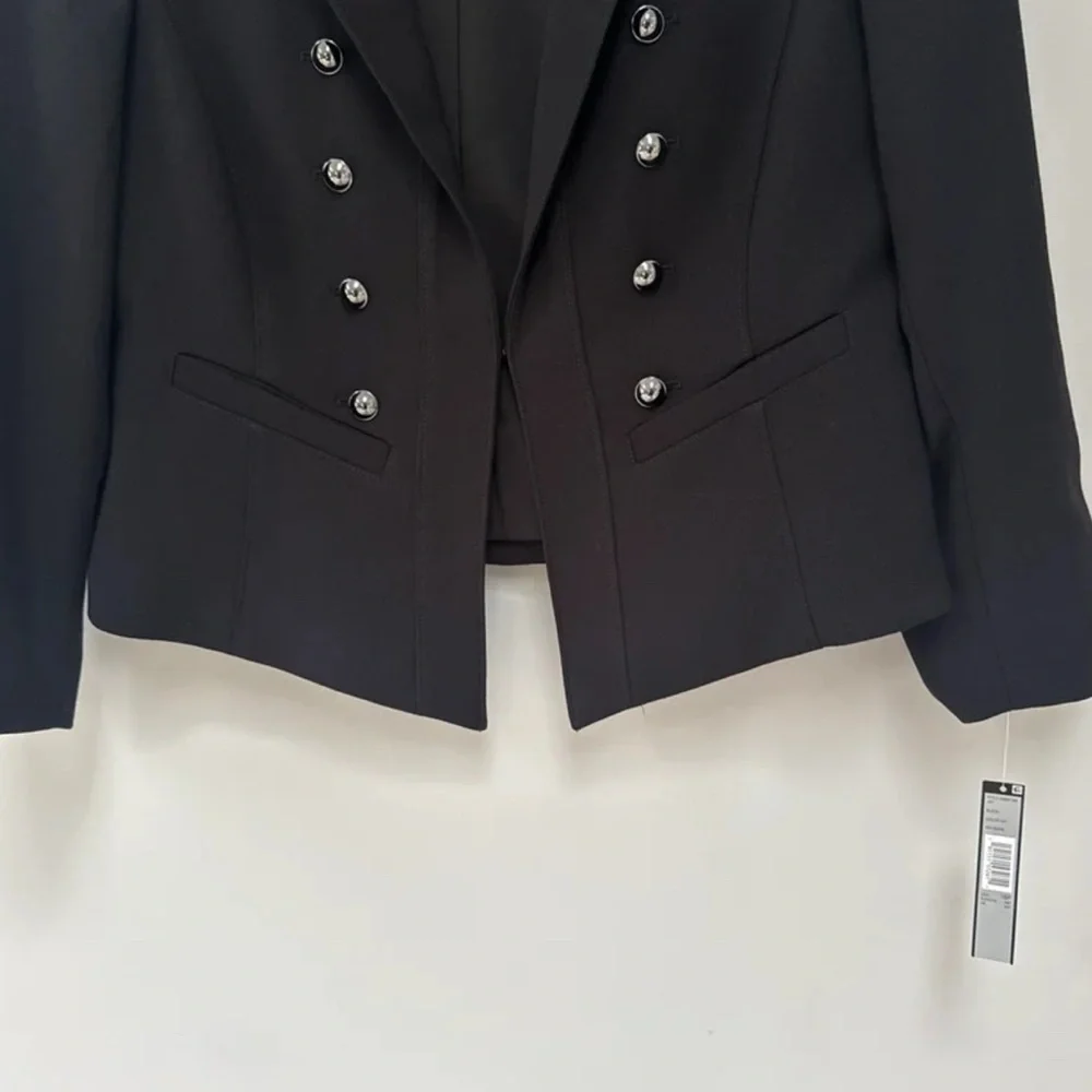 Women's Black Blazer Jacket - Picture 3 of 4